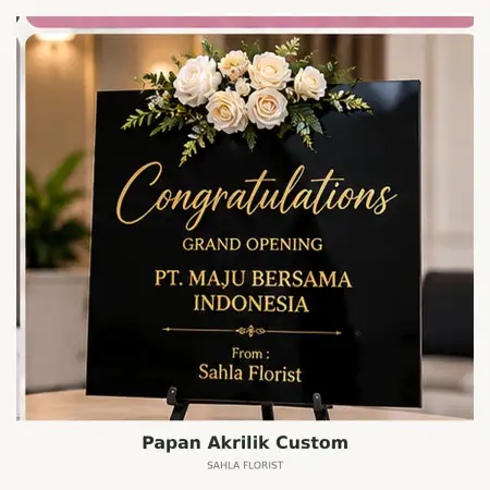 Papan Bunga Akrilik Tambun